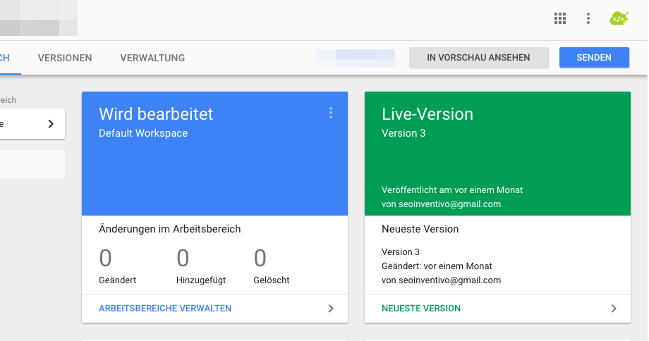 Google Tag Manager Container veröffentlichen