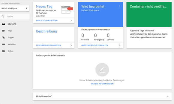  Container im Google Tag Manager anlegen