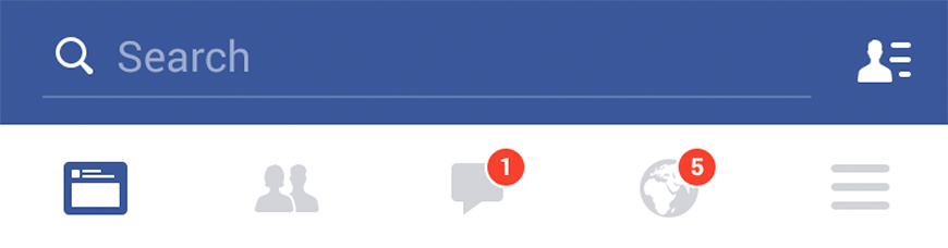 Beispiel für Notification Badges