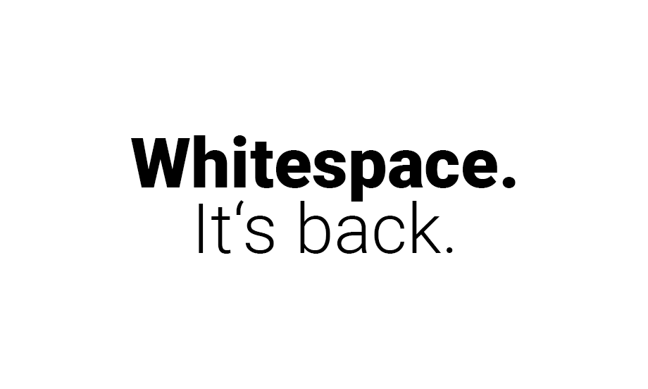 Webdesign Trend 2021: Der Whitespace kommt wieder