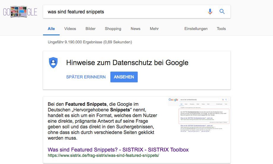  Mit Featured Snippets in der Google Suche besser als Position 1
