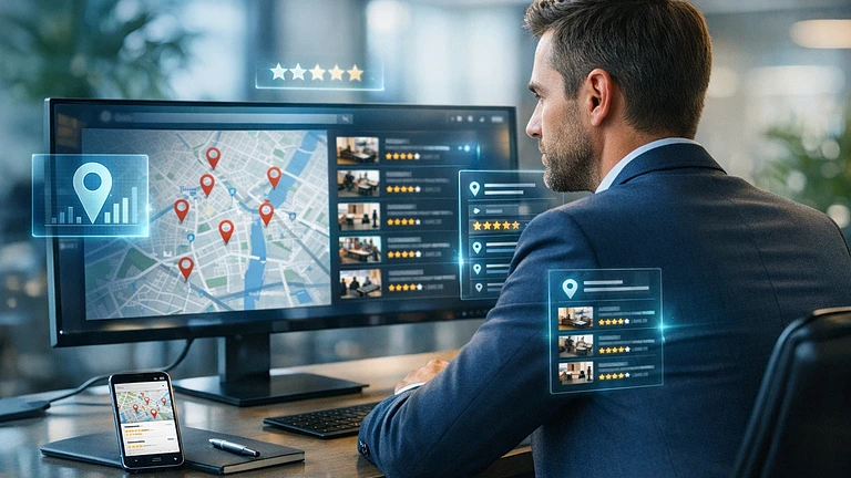 Local SEO Tipps – lokale Suchergebnisse und Google Maps auf Bildschirm