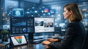 Website oder Social Media – digitale Strategie am Bildschirm planen